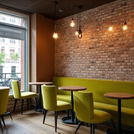 Scorcio degli arredi moderni della caffetteria