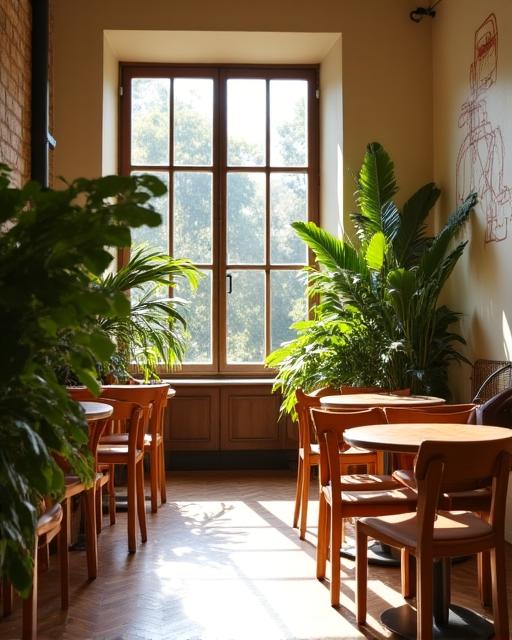Atmosfera accogliente della caffetteria